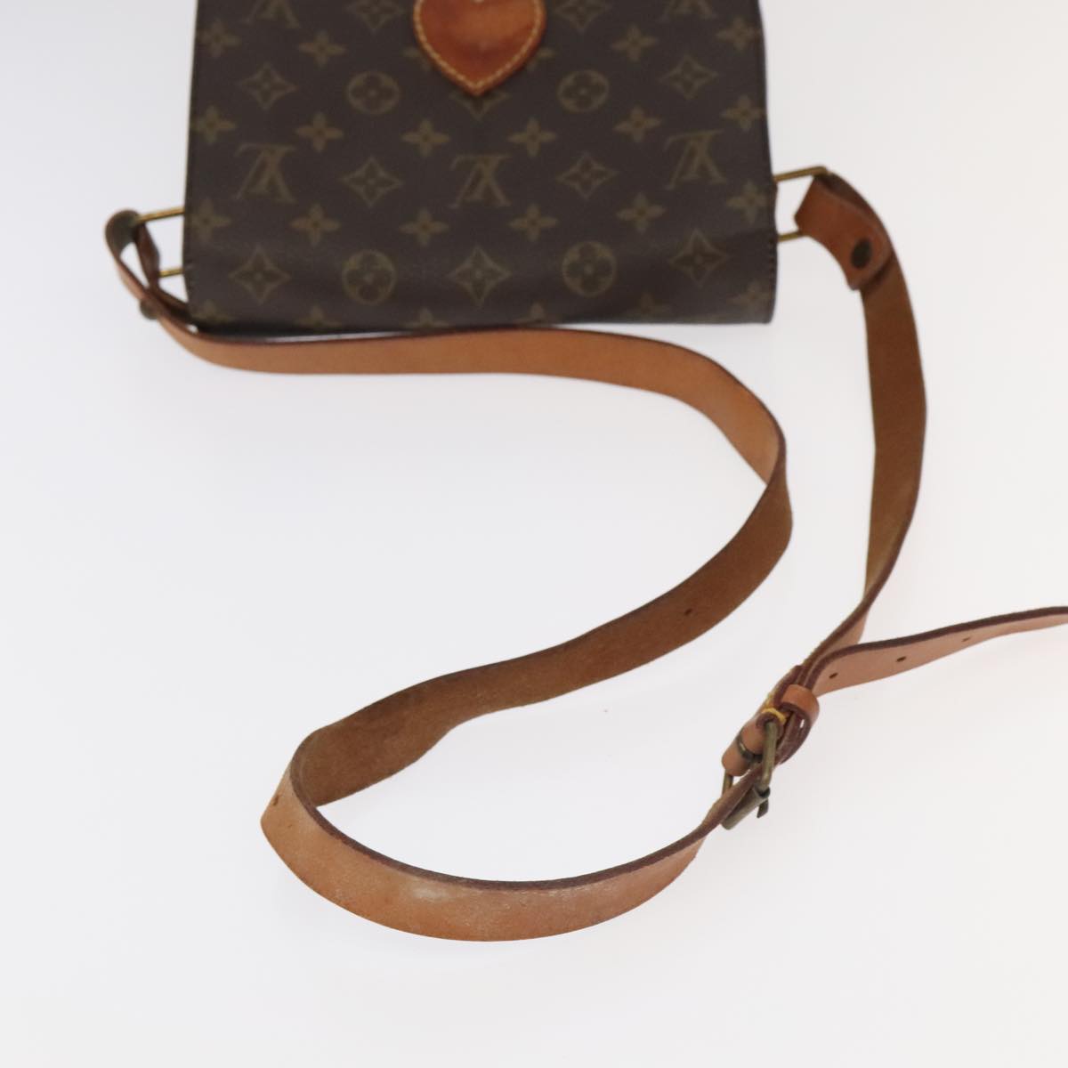 LOUIS VUITTON Monogram Cartouchiere MM Shoulder Bag M51253 LV 104823