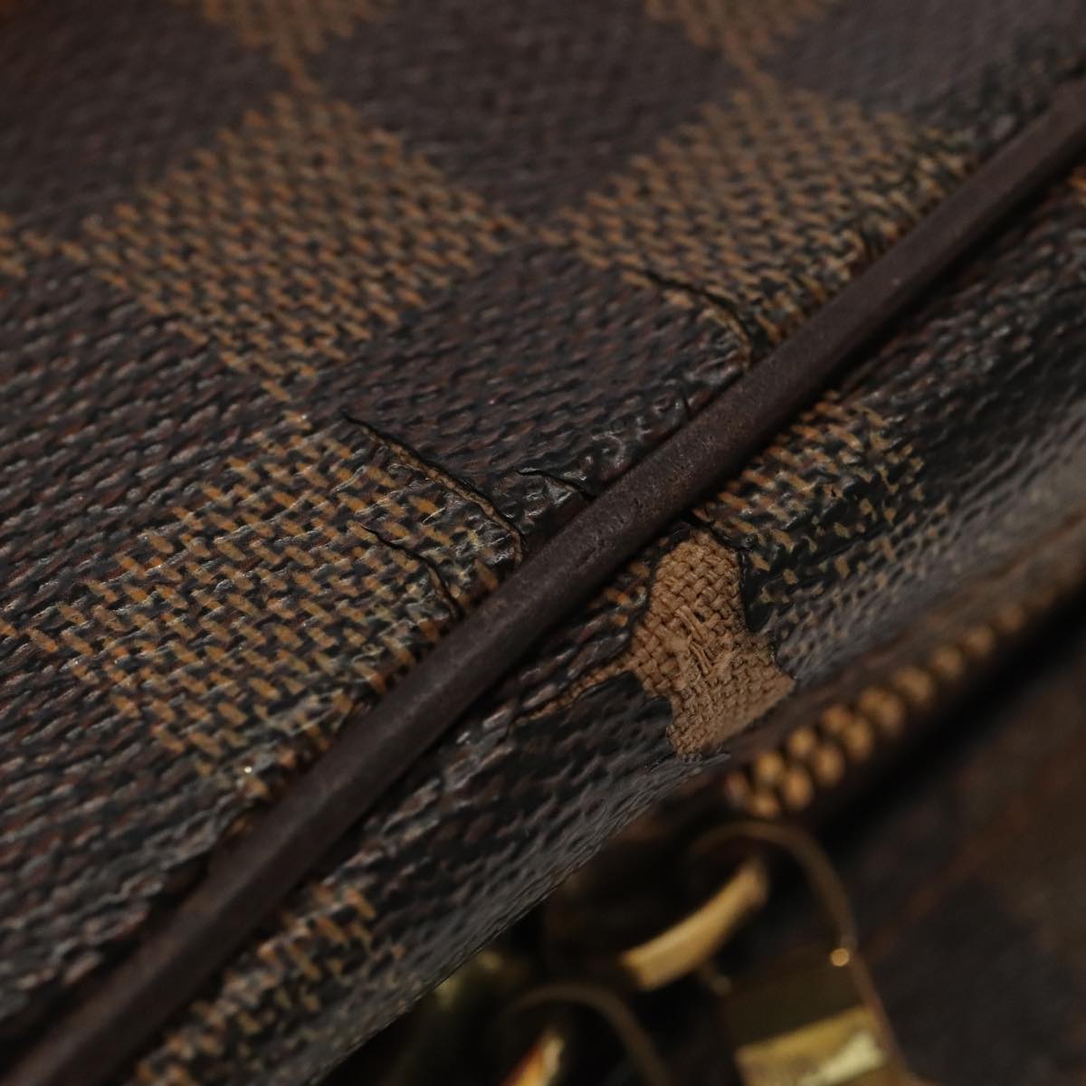 LOUIS VUITTON Damier Ebene Olaf PM Shoulder Bag N41442 LV 104827
