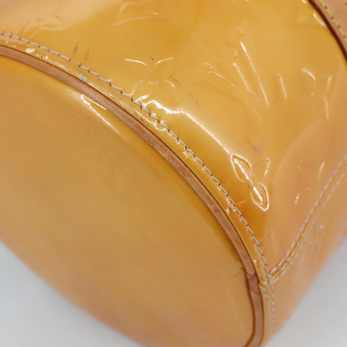 LOUIS VUITTON Monogram Vernis Bedford Hand Bag Beige M91006 LV 104879