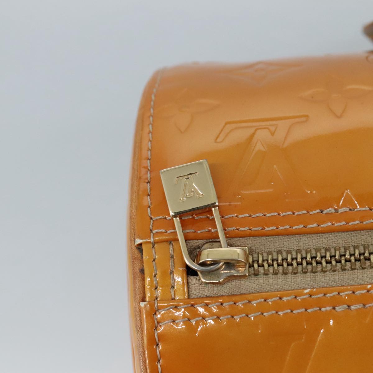 LOUIS VUITTON Monogram Vernis Bedford Hand Bag Beige M91006 LV 104879