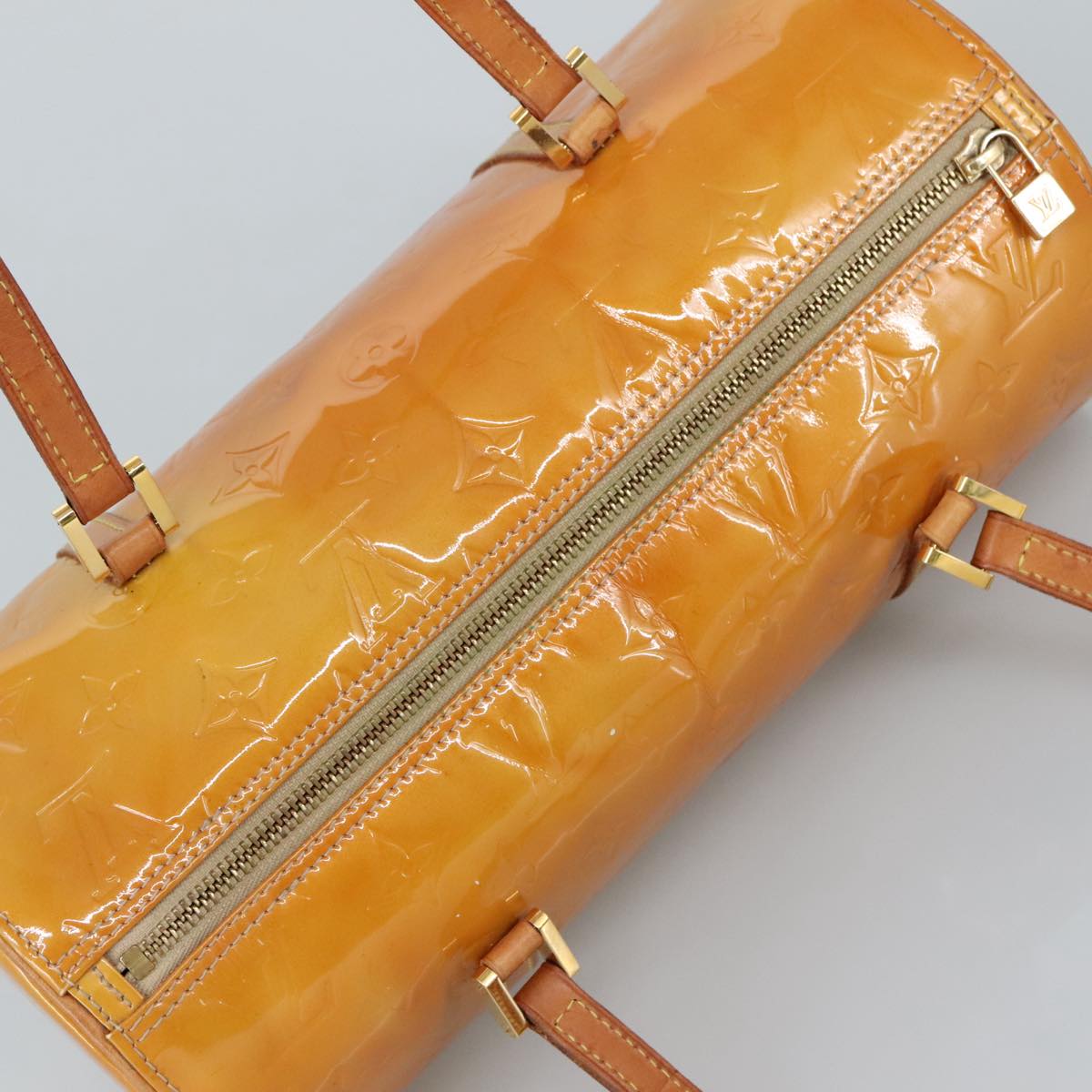 LOUIS VUITTON Monogram Vernis Bedford Hand Bag Beige M91006 LV 104879