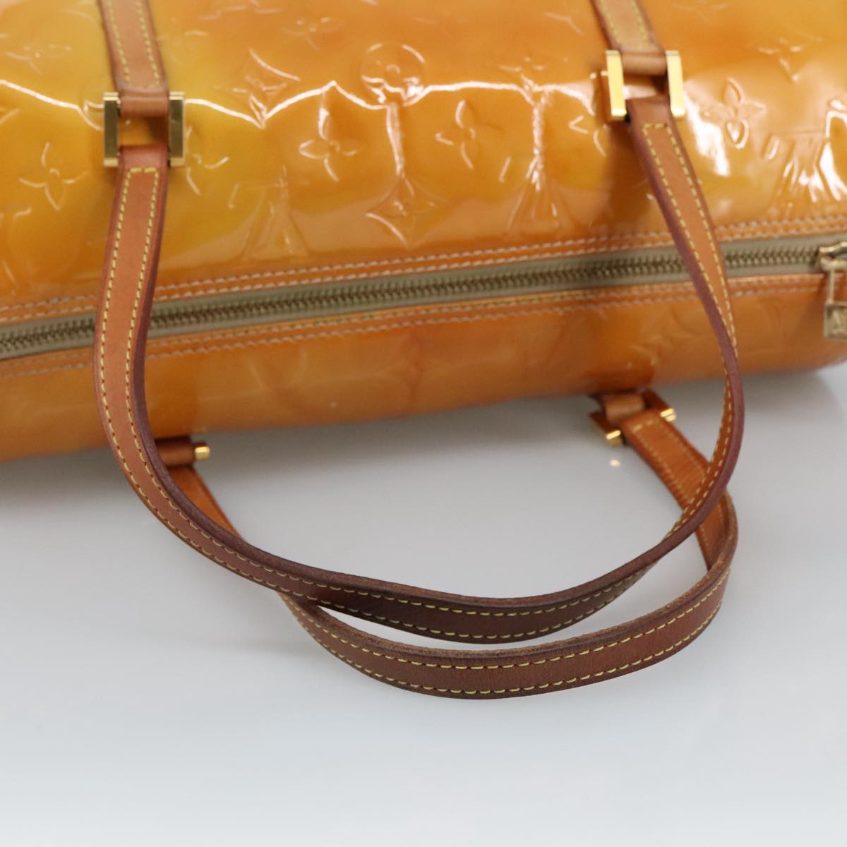 LOUIS VUITTON Monogram Vernis Bedford Hand Bag Beige M91006 LV 104879
