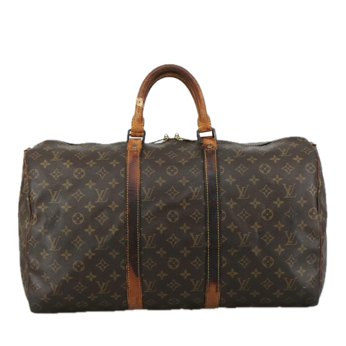 LOUIS VUITTON Monogram Keepall 50 Boston Bag M41426 LV 104906