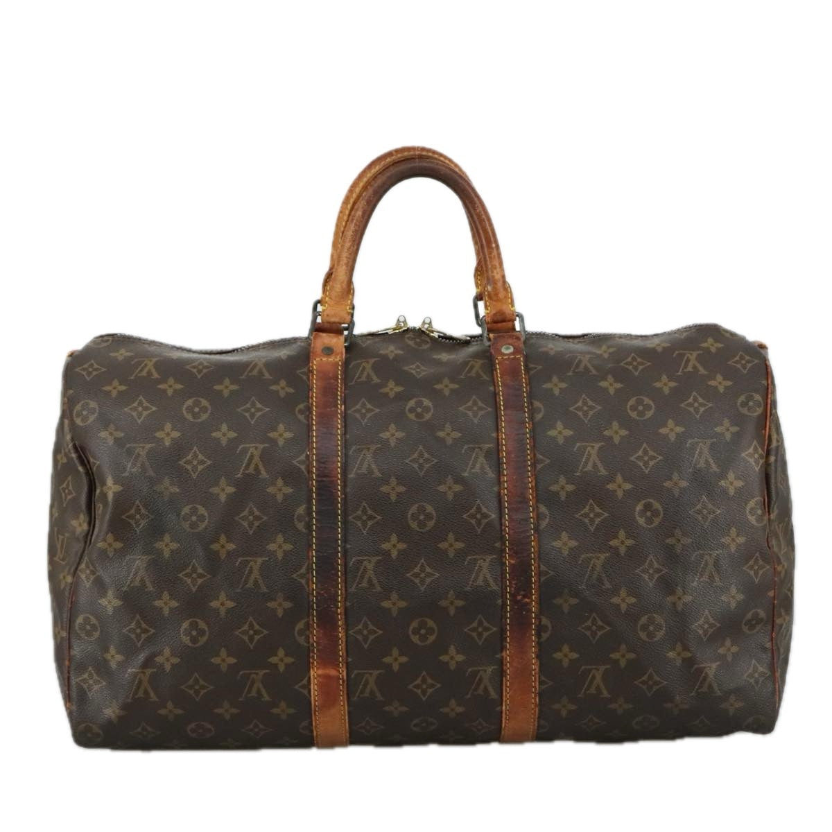 LOUIS VUITTON Monogram Keepall 50 Boston Bag M41426 LV 104906