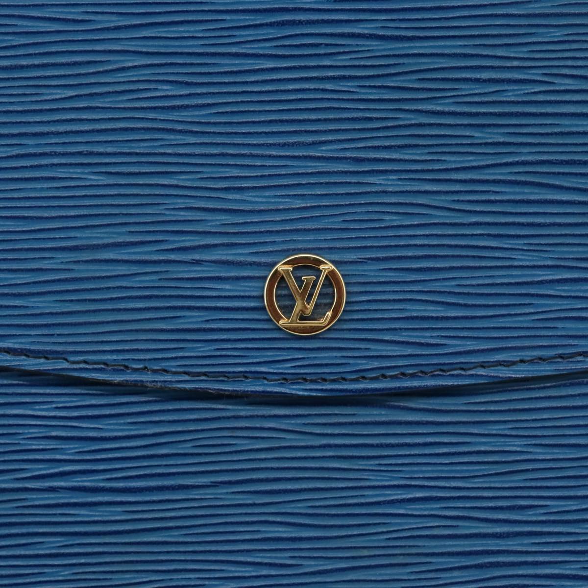 LOUIS VUITTON Epi Montaigne 27 Clutch Bag Blue M52655 LV 104922