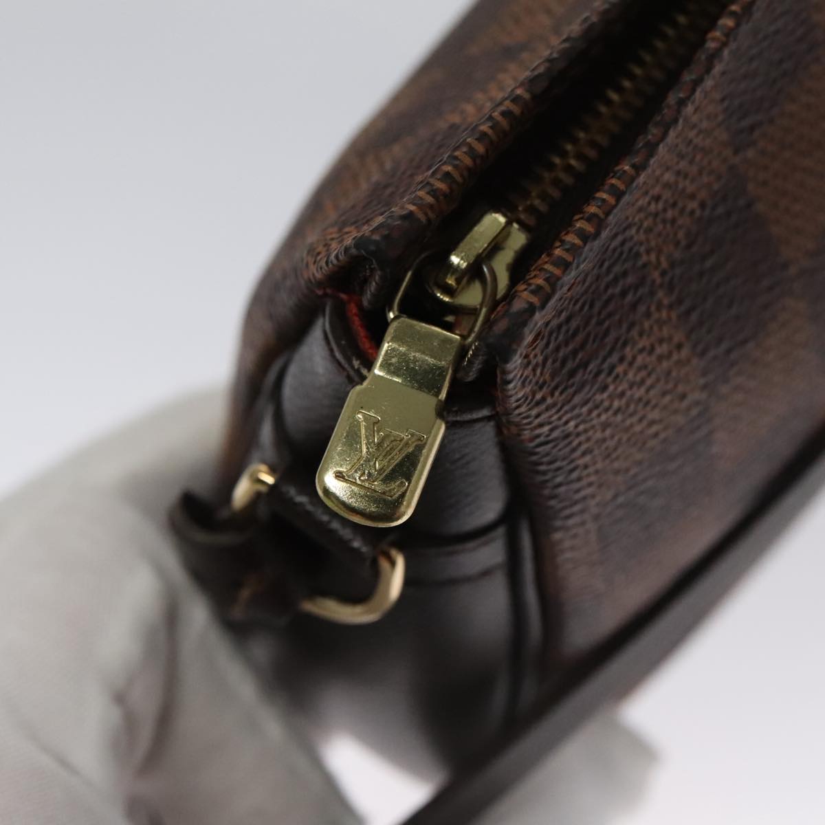 LOUIS VUITTON Damier Ebene Trousse Makeup Pouch N51982 LV 104958