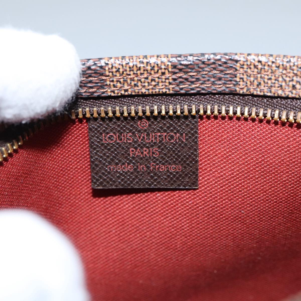 LOUIS VUITTON Damier Ebene Trousse Makeup Pouch N51982 LV 104958