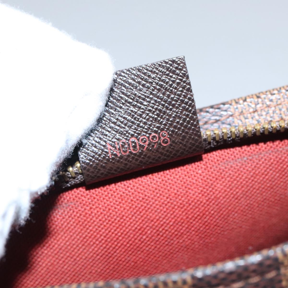 LOUIS VUITTON Damier Ebene Trousse Makeup Pouch N51982 LV 104958