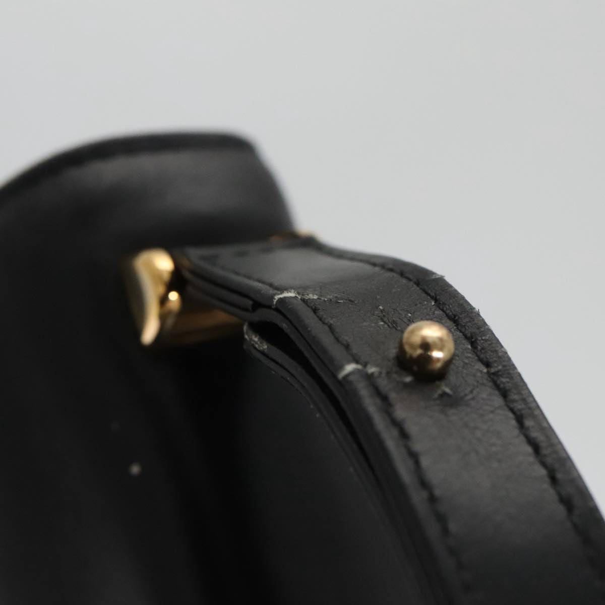LOUIS VUITTON Opera Line Delph Shoulder Bag Leather Black M63932 LV 105118