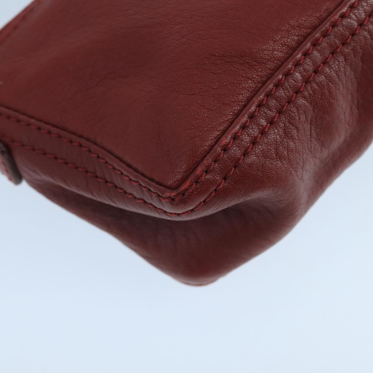 FENDI Shoulder Bag Leather Red Gold 105129