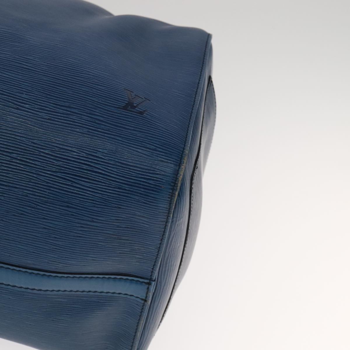 LOUIS VUITTON Epi Keepall 50 Boston Bag Blue M42965 LV 105218