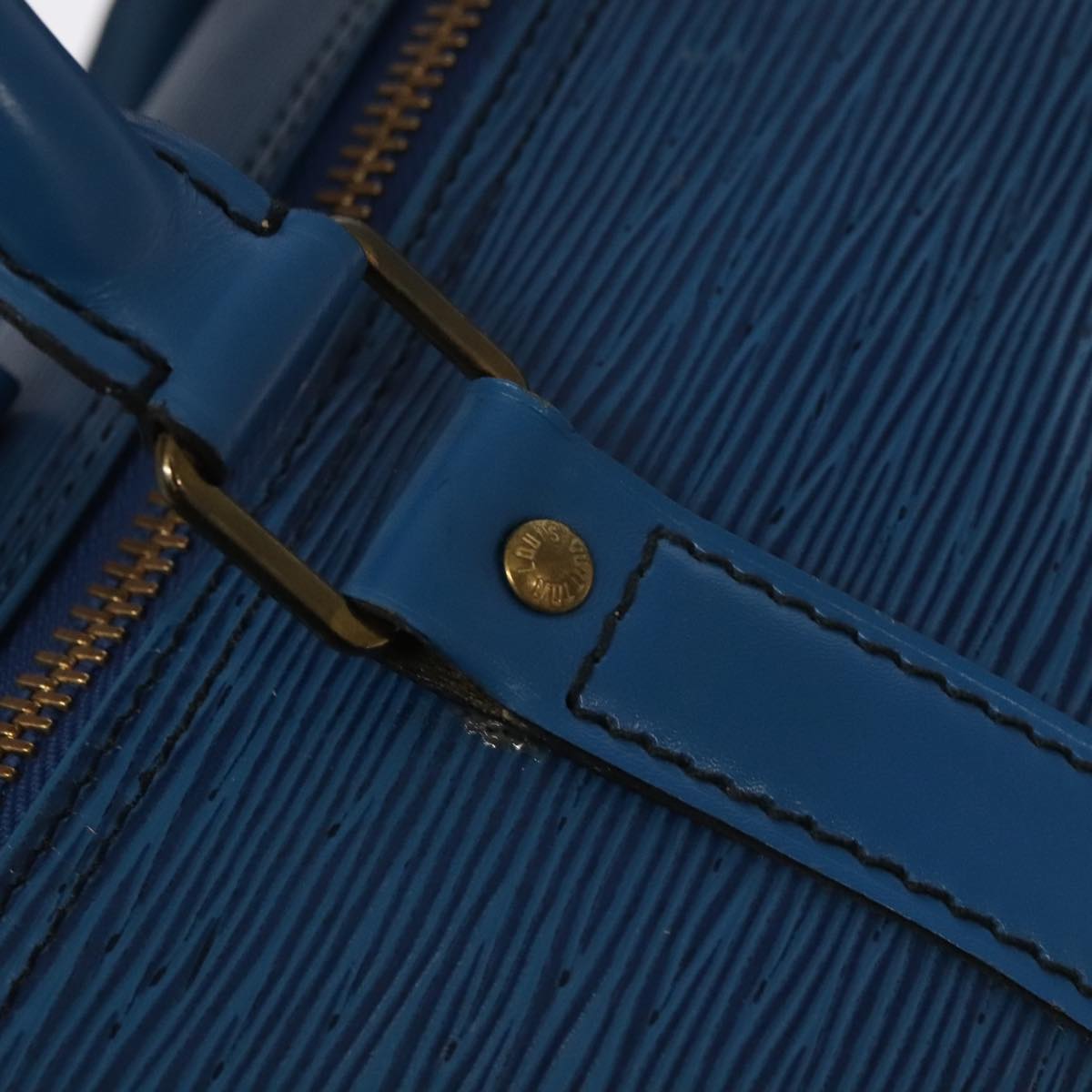 LOUIS VUITTON Epi Keepall 50 Boston Bag Blue M42965 LV 105218