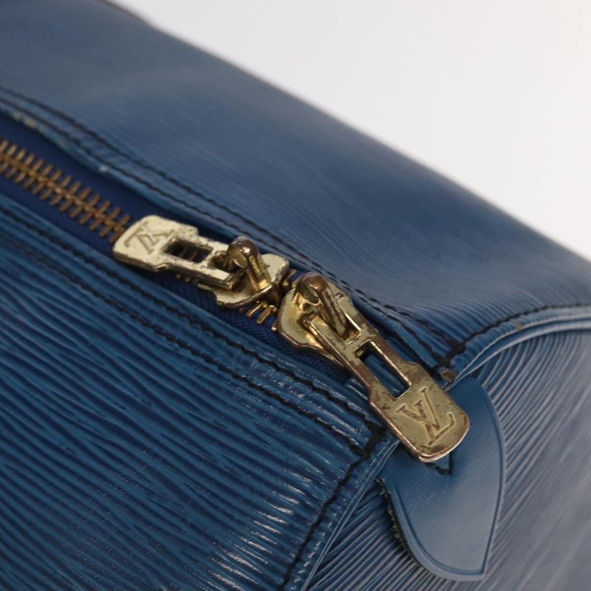 LOUIS VUITTON Epi Keepall 50 Boston Bag Blue M42965 LV 105218