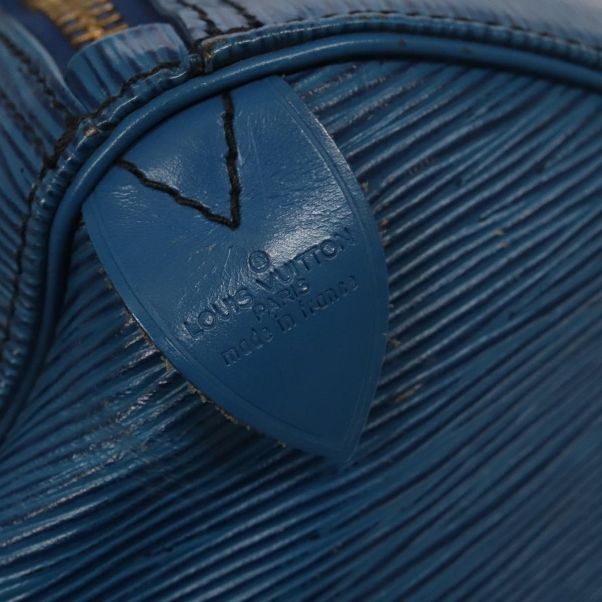LOUIS VUITTON Epi Keepall 50 Boston Bag Blue M42965 LV 105218