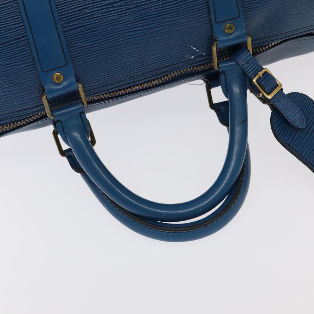 LOUIS VUITTON Epi Keepall 50 Boston Bag Blue M42965 LV 105218