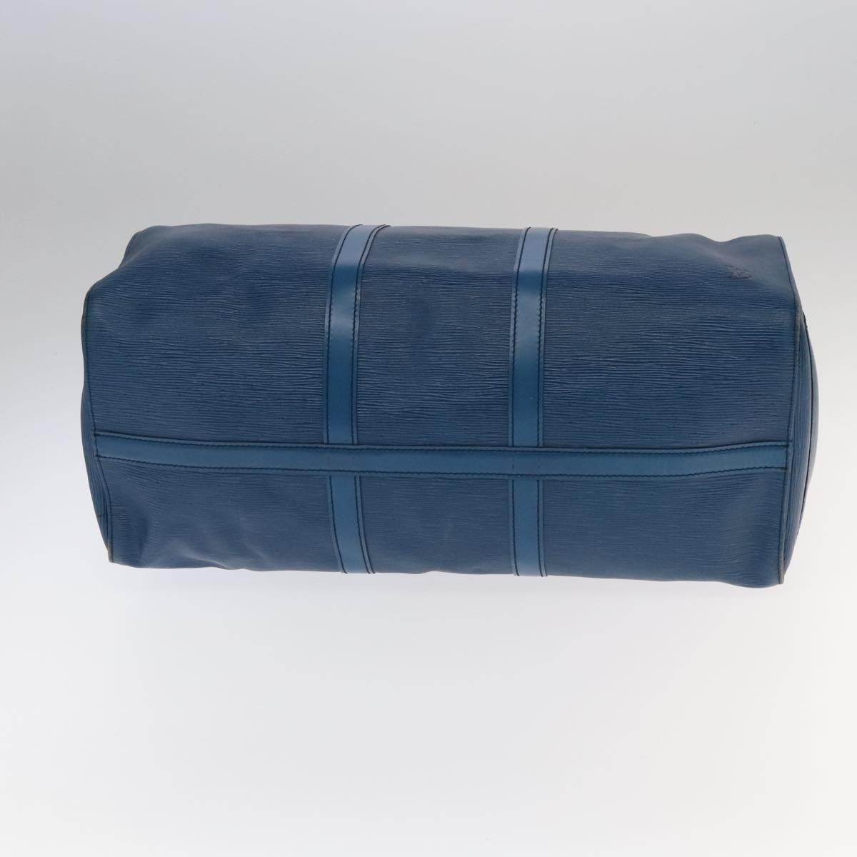 LOUIS VUITTON Epi Keepall 50 Boston Bag Blue M42965 LV 105218