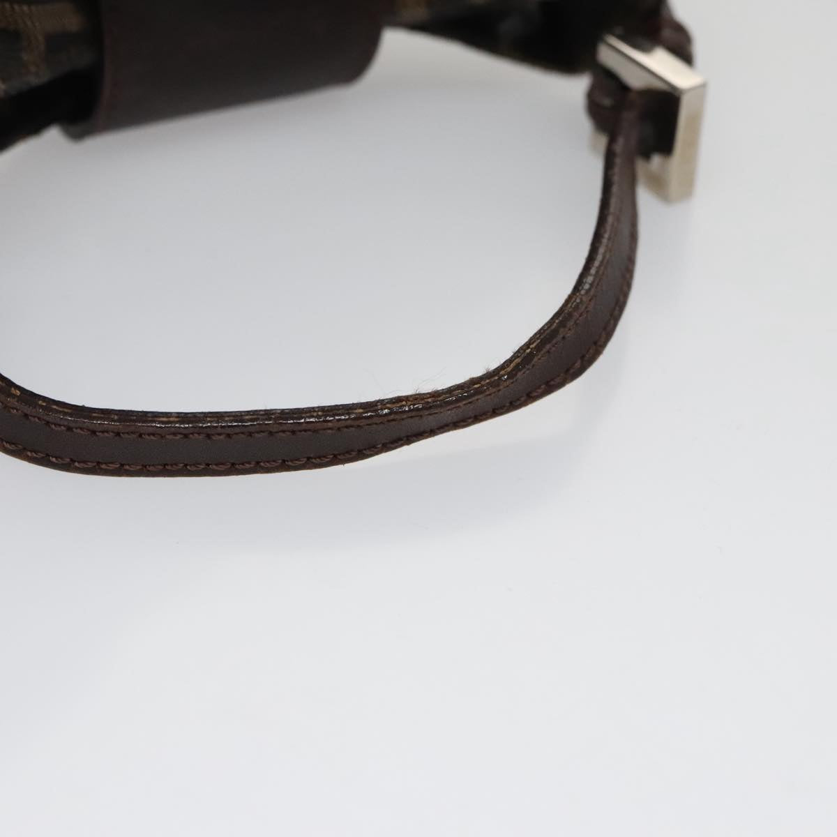 FENDI Zucca Canvas Mini Croissant Hand Bag Black Brown 105350