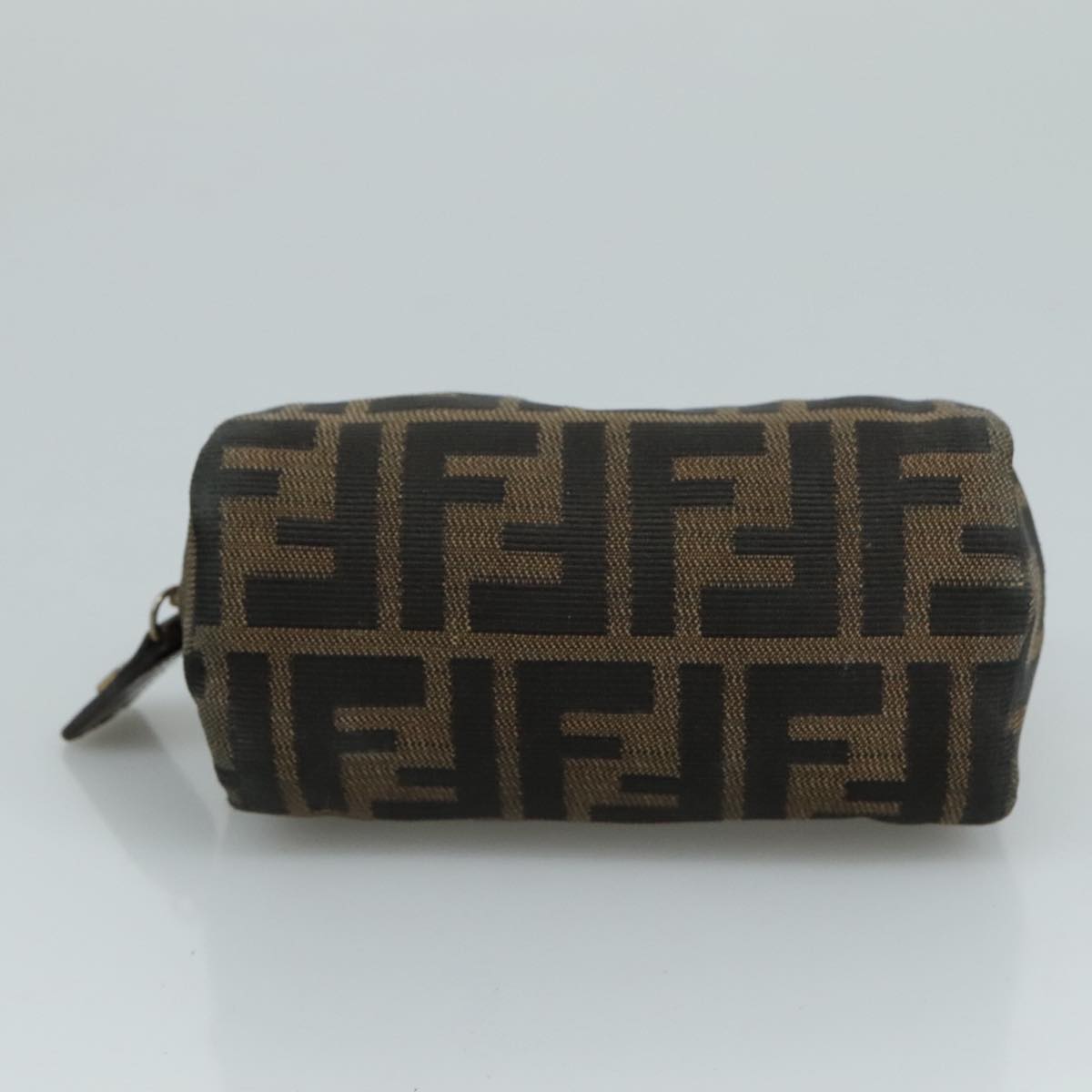 FENDI Zucca Canvas Pouch Brown Black Gold 105658