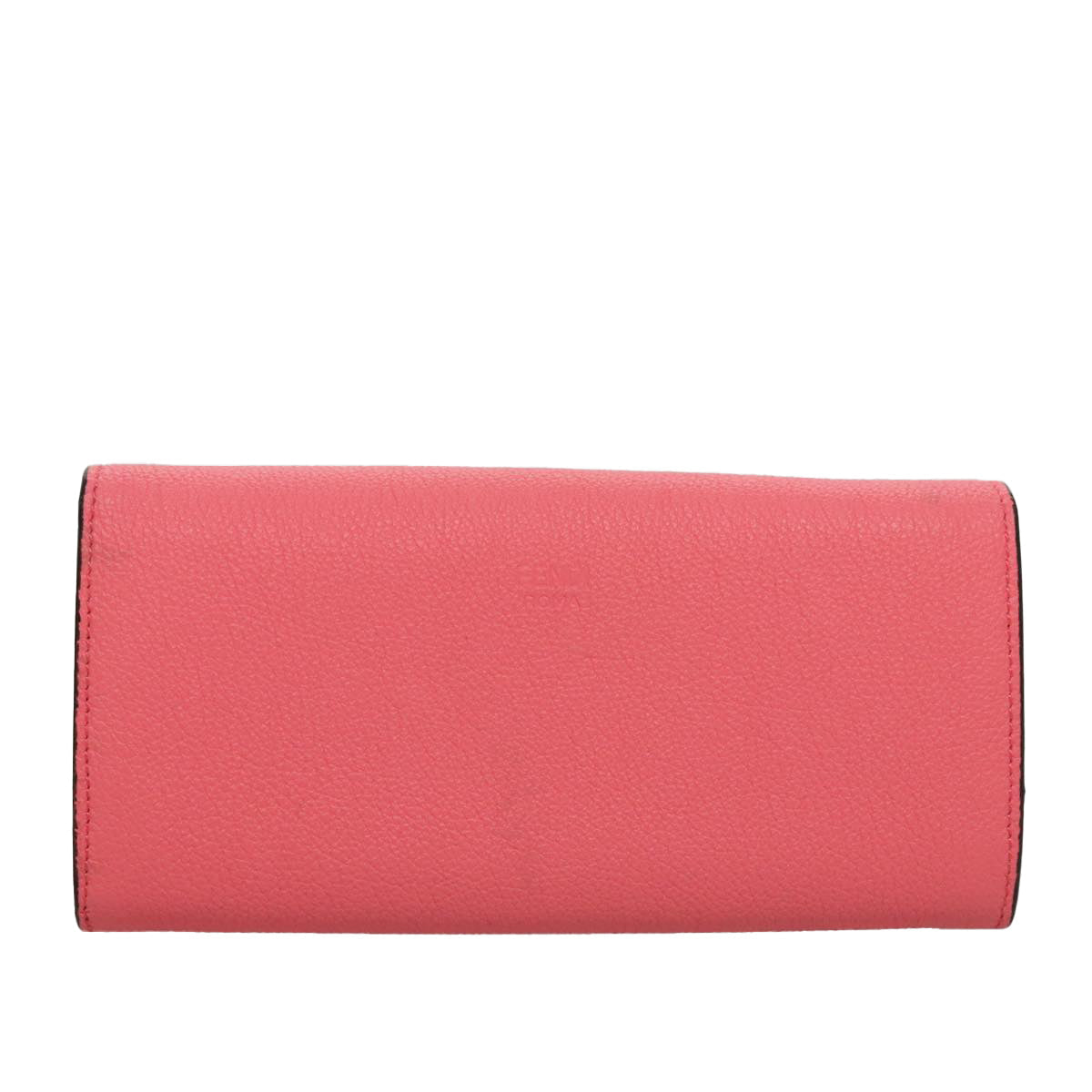 FENDI Peek A Boo Long Wallet Leather Pink 8M0427 105907