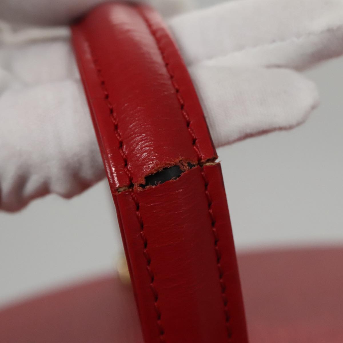 LOUIS VUITTON Epi Cannes Hand Bag Red M48037 LV 106028