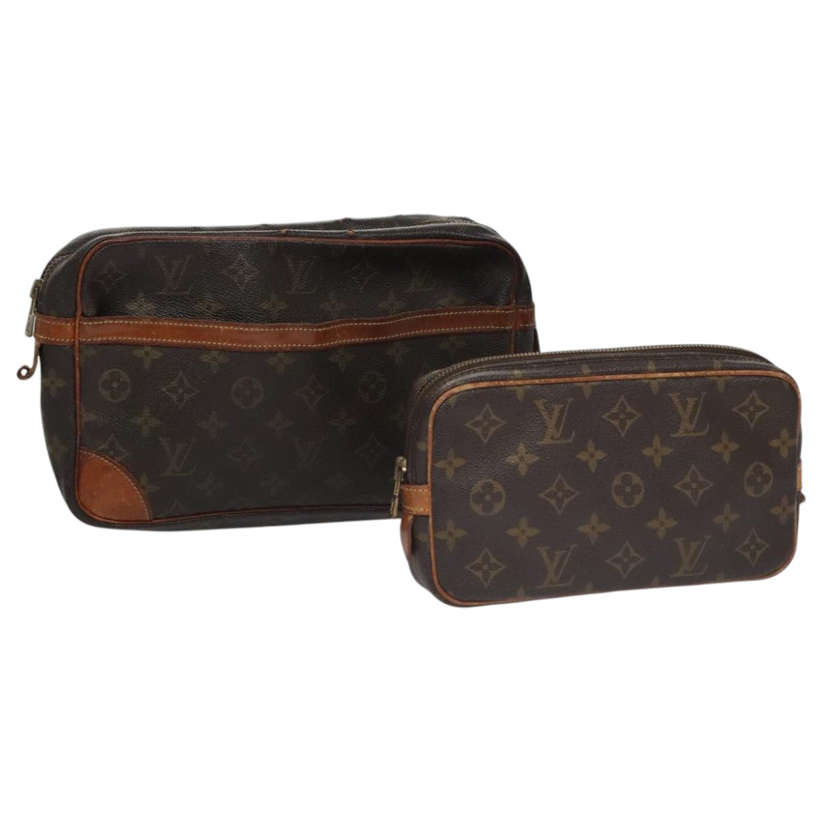 LOUIS VUITTON Monogram Clutch Bag 2Set LV 106104