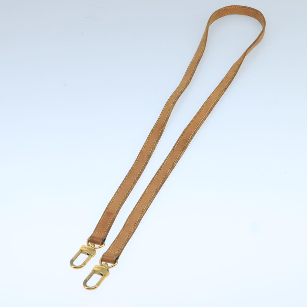 LOUIS VUITTON Shoulder Strap Leather 44.1"" Beige LV 106176
