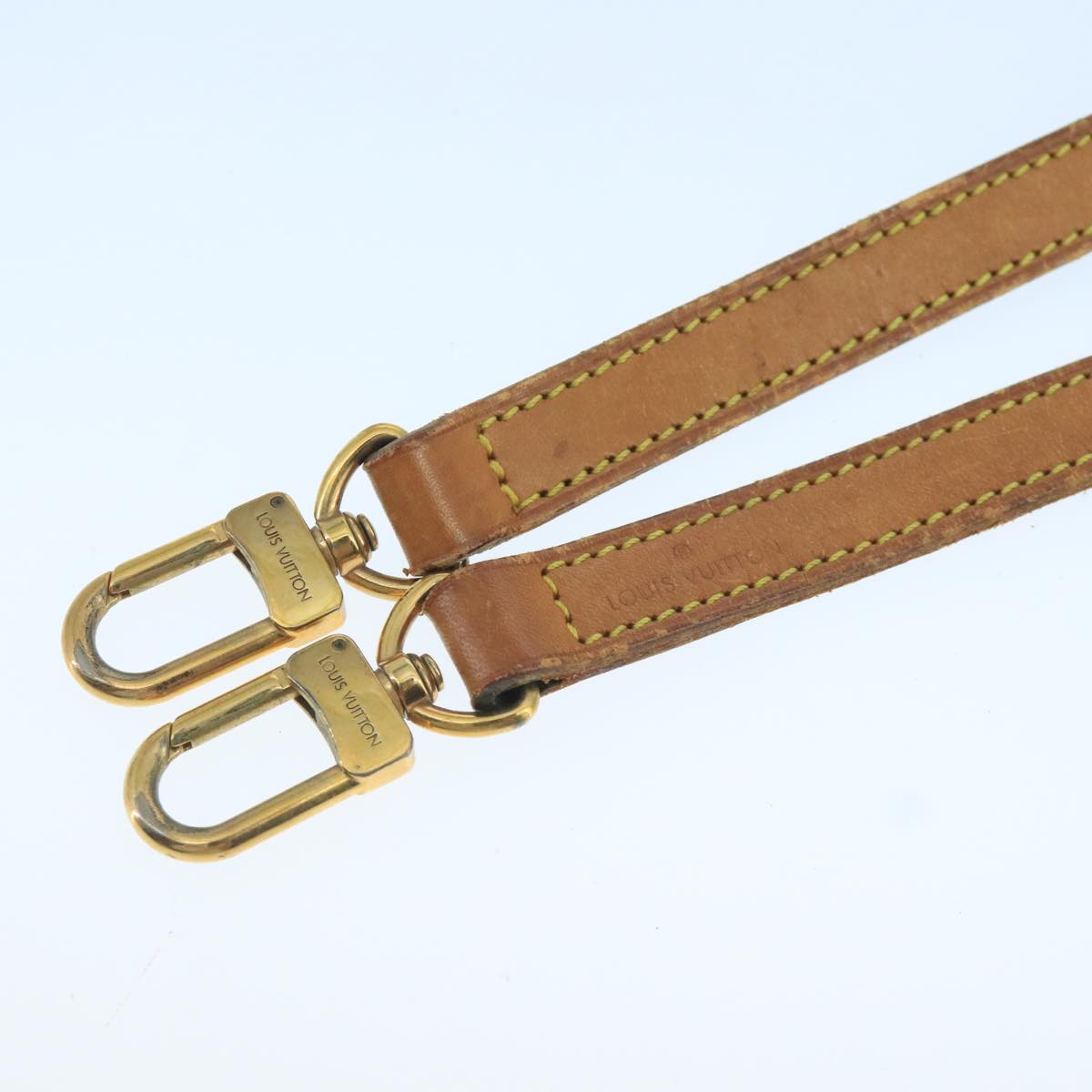 LOUIS VUITTON Shoulder Strap Leather 44.1"" Beige LV 106176
