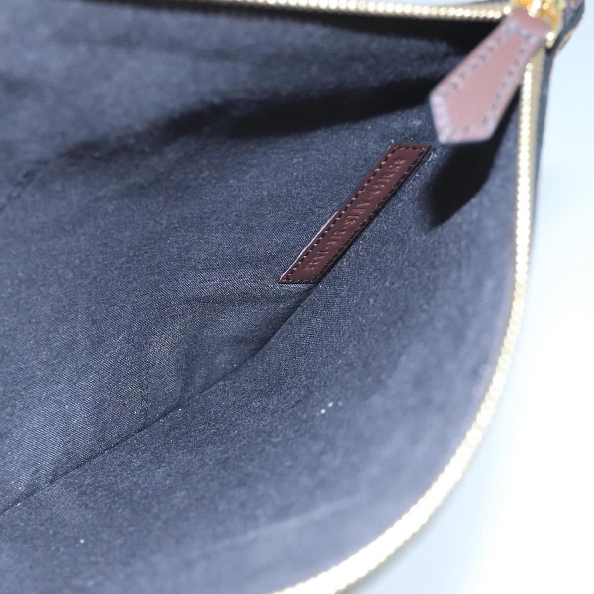 FENDI Zucchino Canvas Clutch Bag Brown 106217