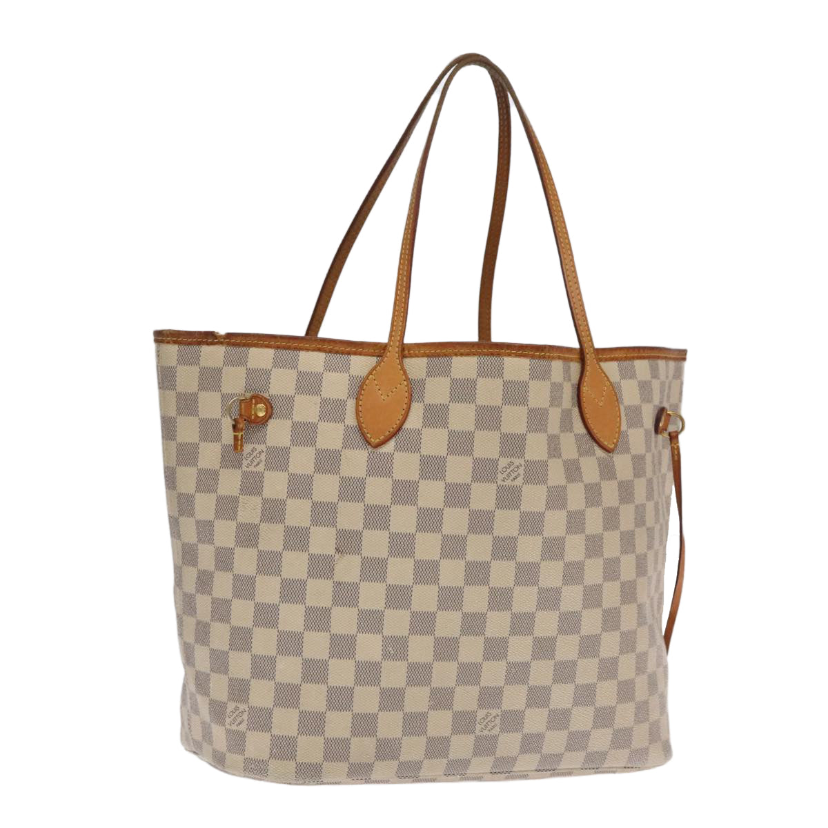 LOUIS VUITTON Damier Azur Neverfull MM Tote Bag N51107 LV 106282