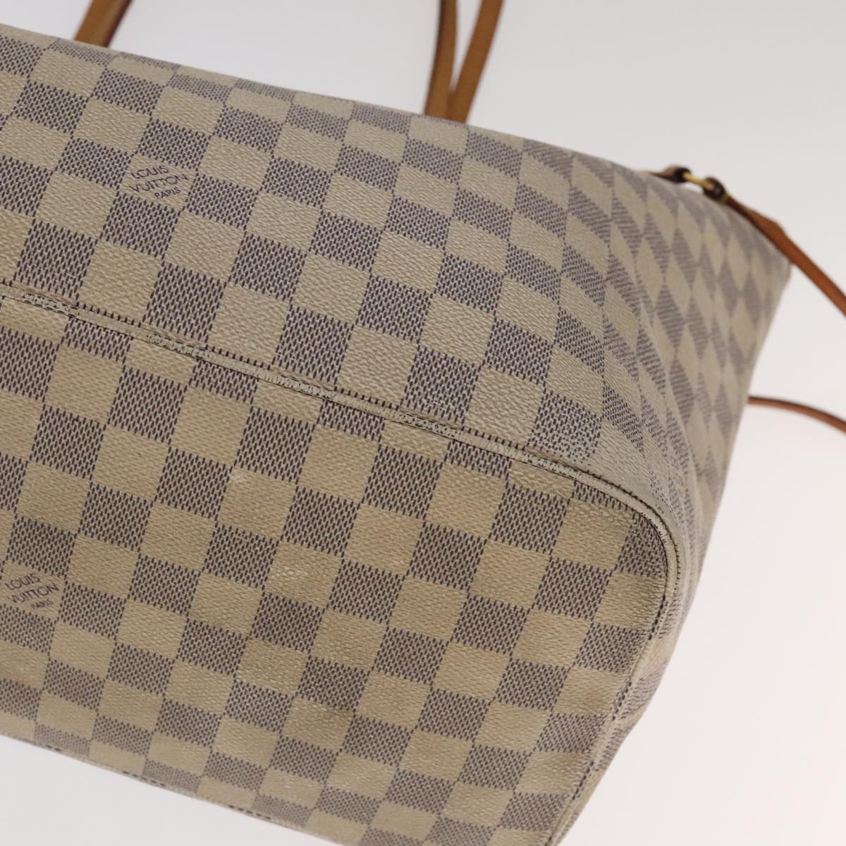 LOUIS VUITTON Damier Azur Neverfull MM Tote Bag N51107 LV 106282
