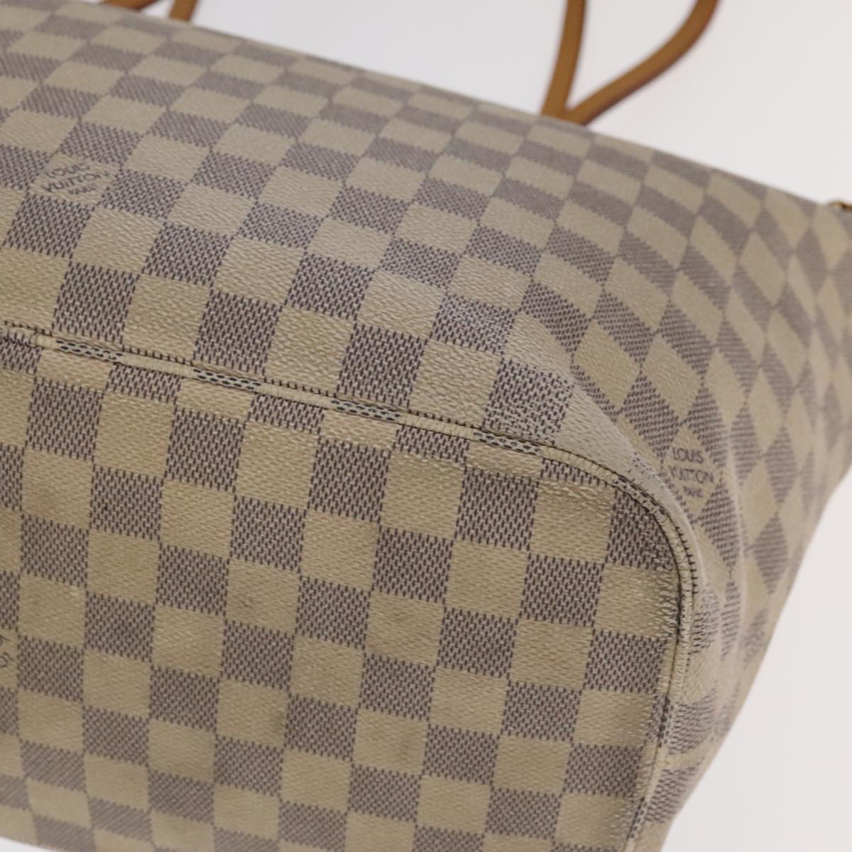 LOUIS VUITTON Damier Azur Neverfull MM Tote Bag N51107 LV 106282