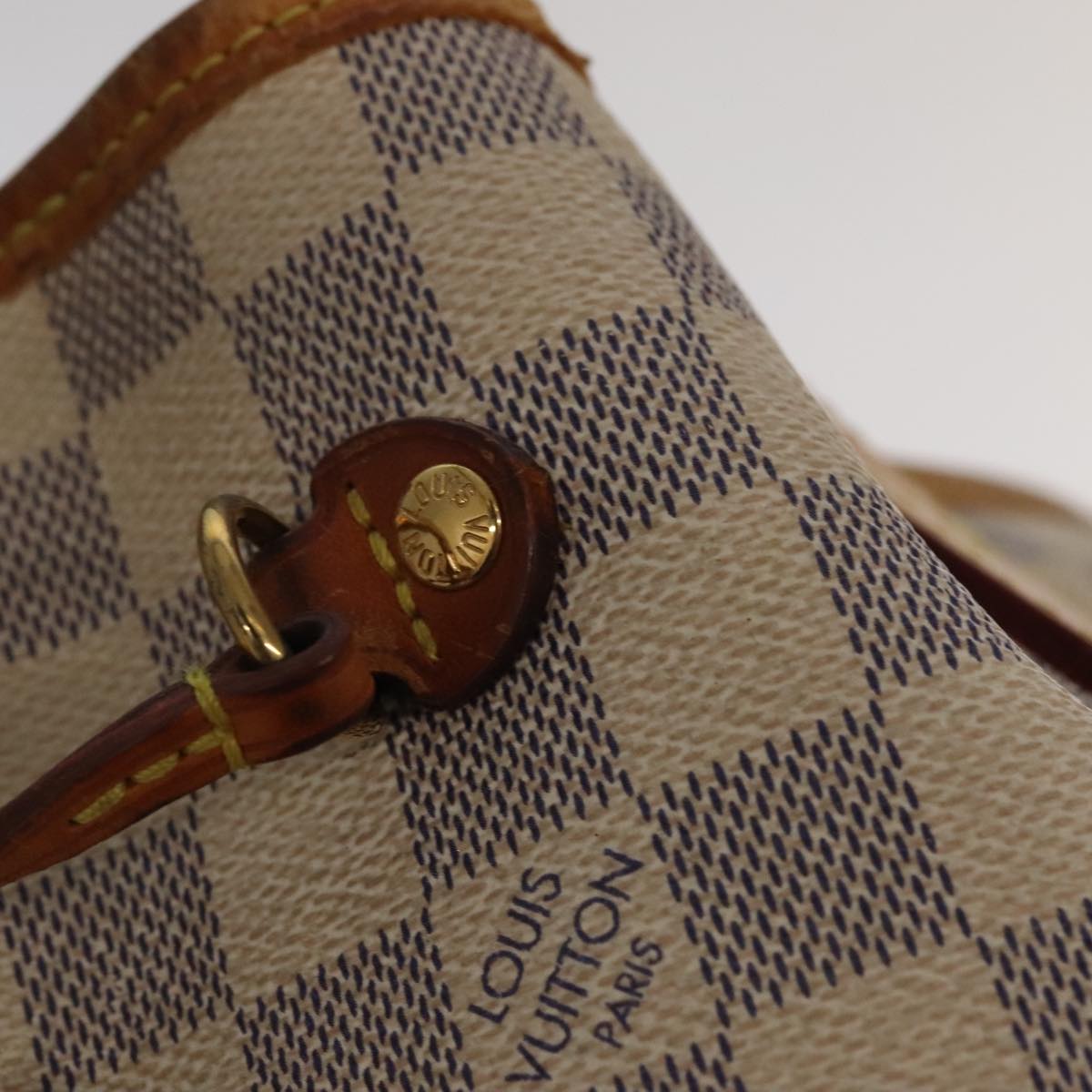 LOUIS VUITTON Damier Azur Neverfull MM Tote Bag N51107 LV 106282