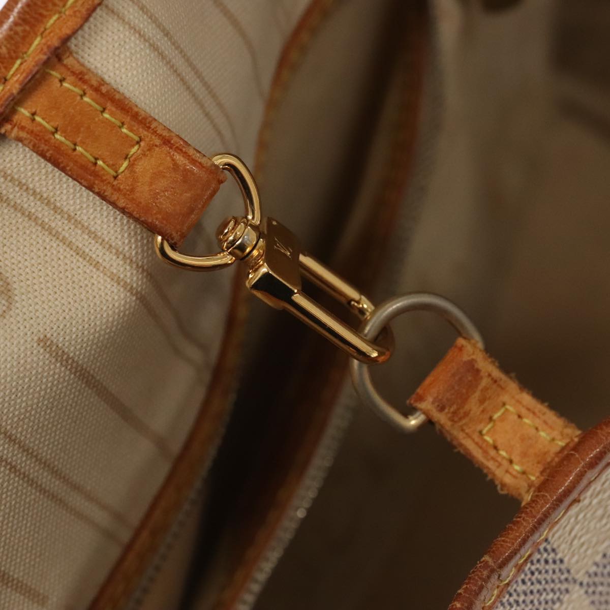 LOUIS VUITTON Damier Azur Neverfull MM Tote Bag N51107 LV 106282