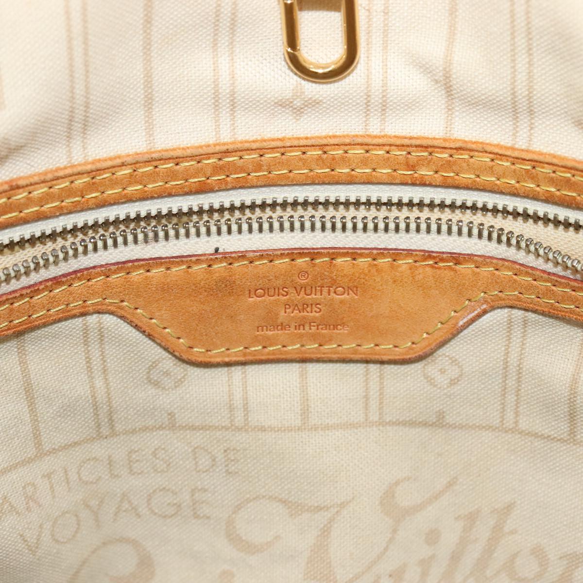 LOUIS VUITTON Damier Azur Neverfull MM Tote Bag N51107 LV 106282