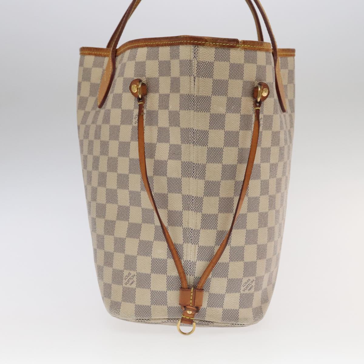 LOUIS VUITTON Damier Azur Neverfull MM Tote Bag N51107 LV 106282