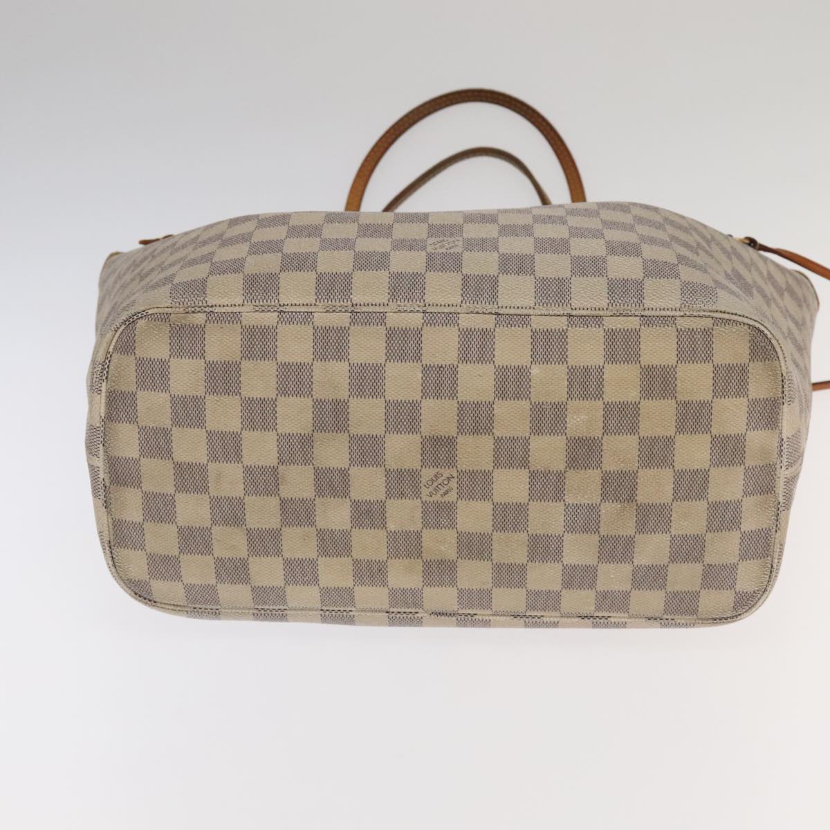 LOUIS VUITTON Damier Azur Neverfull MM Tote Bag N51107 LV 106282