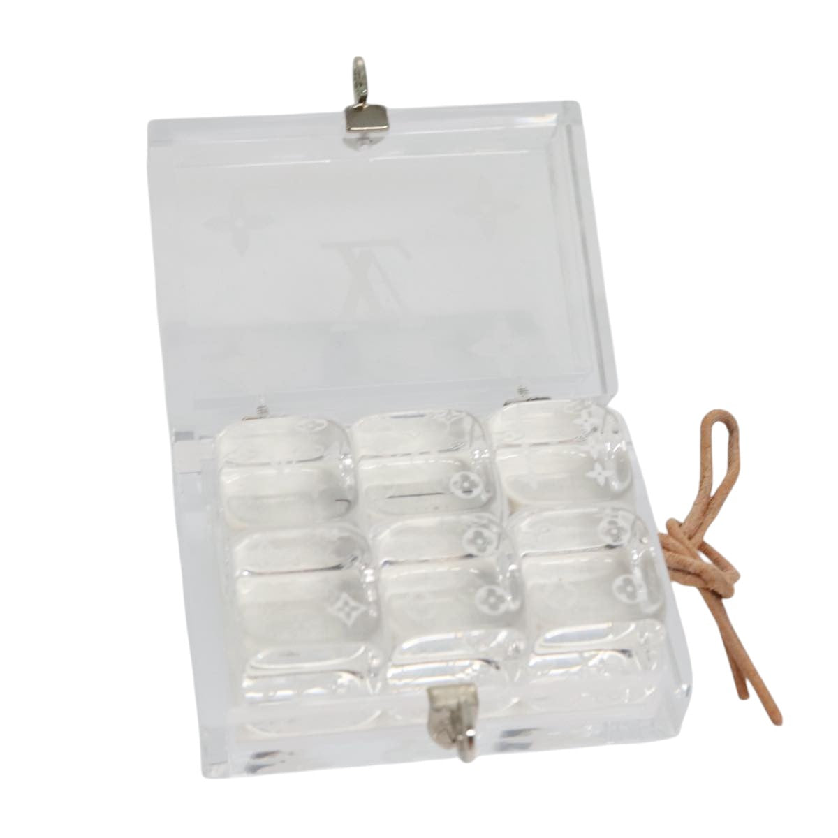 LOUIS VUITTON Dice Paper weight Clear LV 106287
