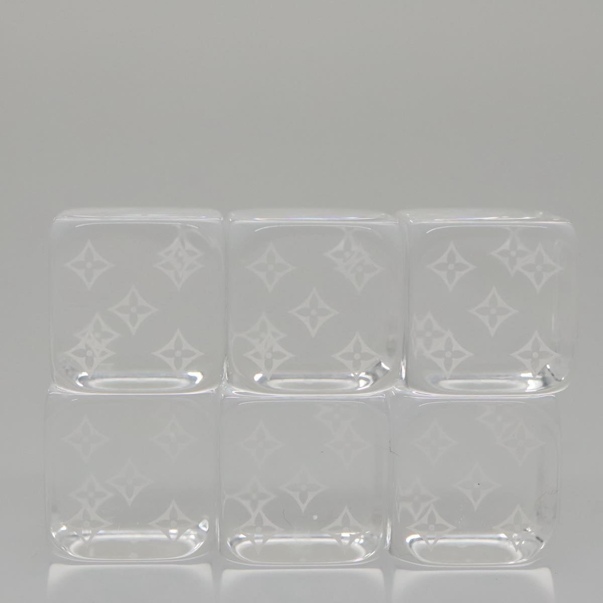 LOUIS VUITTON Dice Paper weight Clear LV 106287