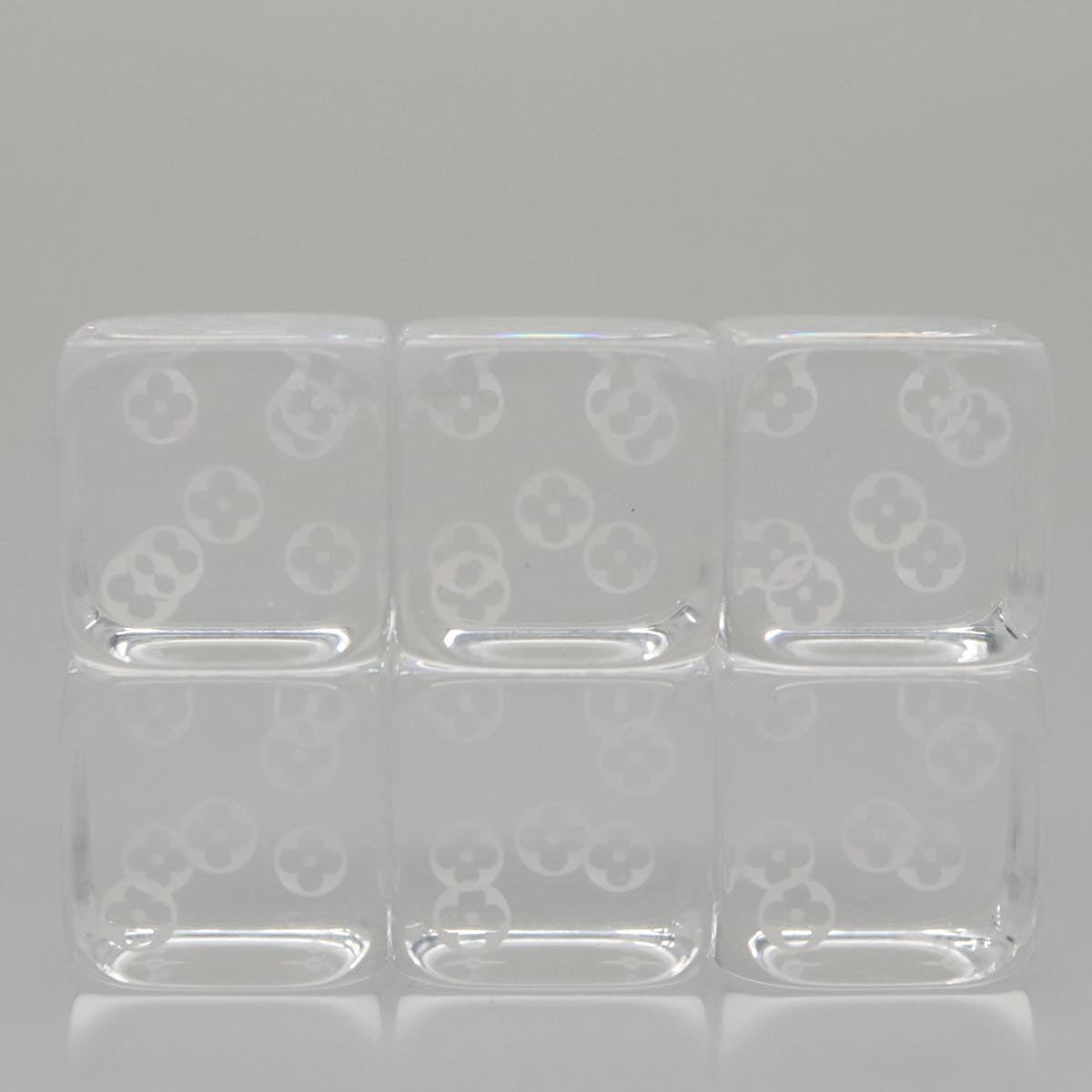 LOUIS VUITTON Dice Paper weight Clear LV 106287