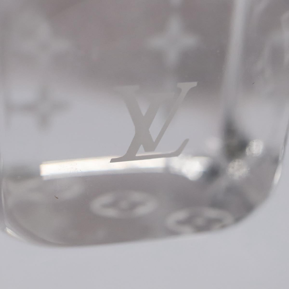 LOUIS VUITTON Dice Paper weight Clear LV 106287