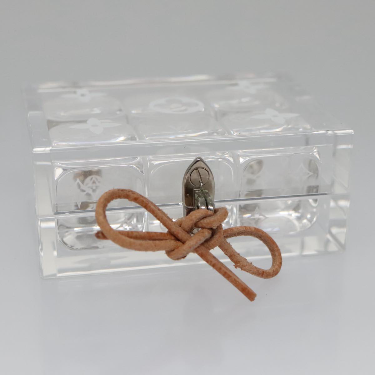 LOUIS VUITTON Dice Paper weight Clear LV 106287