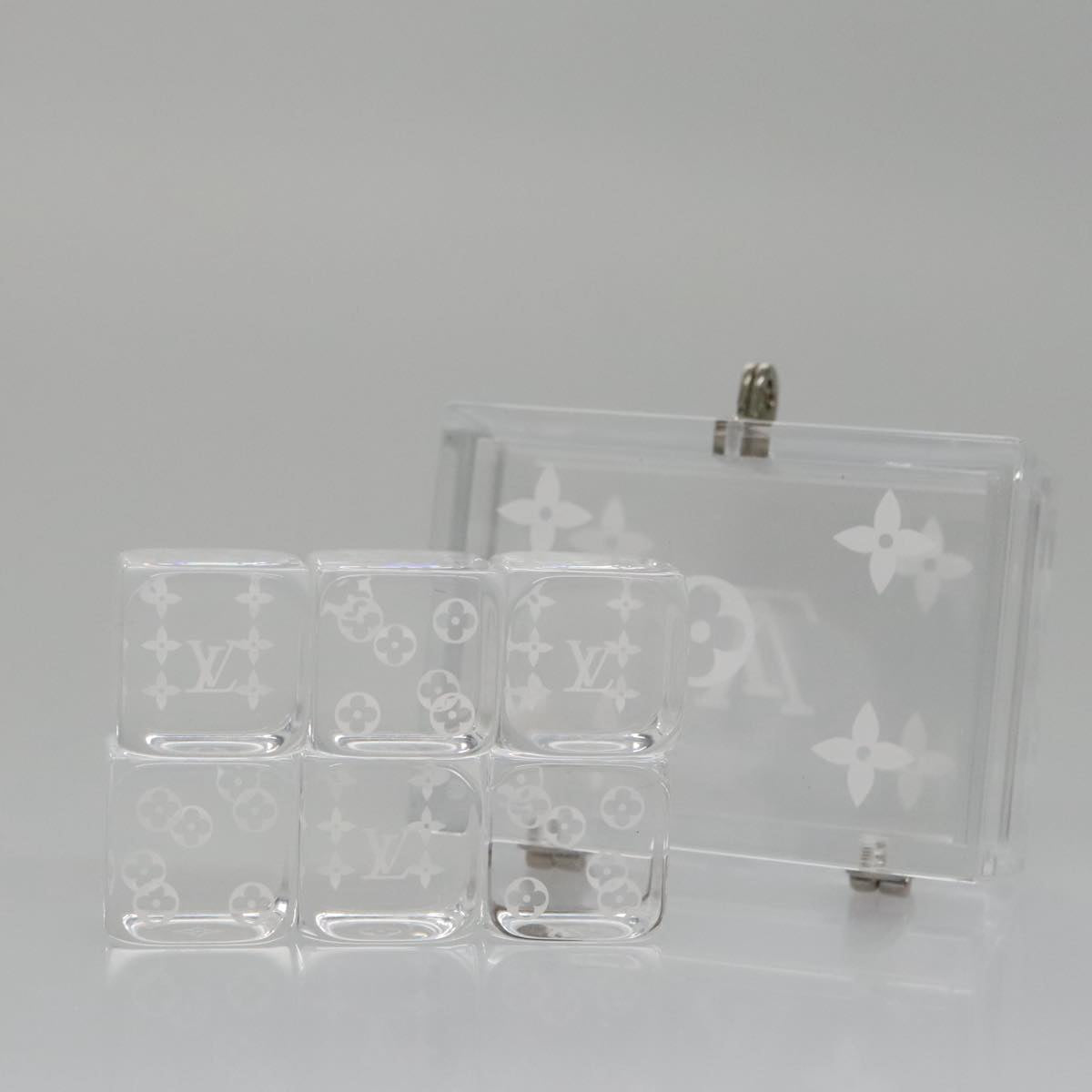 LOUIS VUITTON Dice Paper weight Clear LV 106287