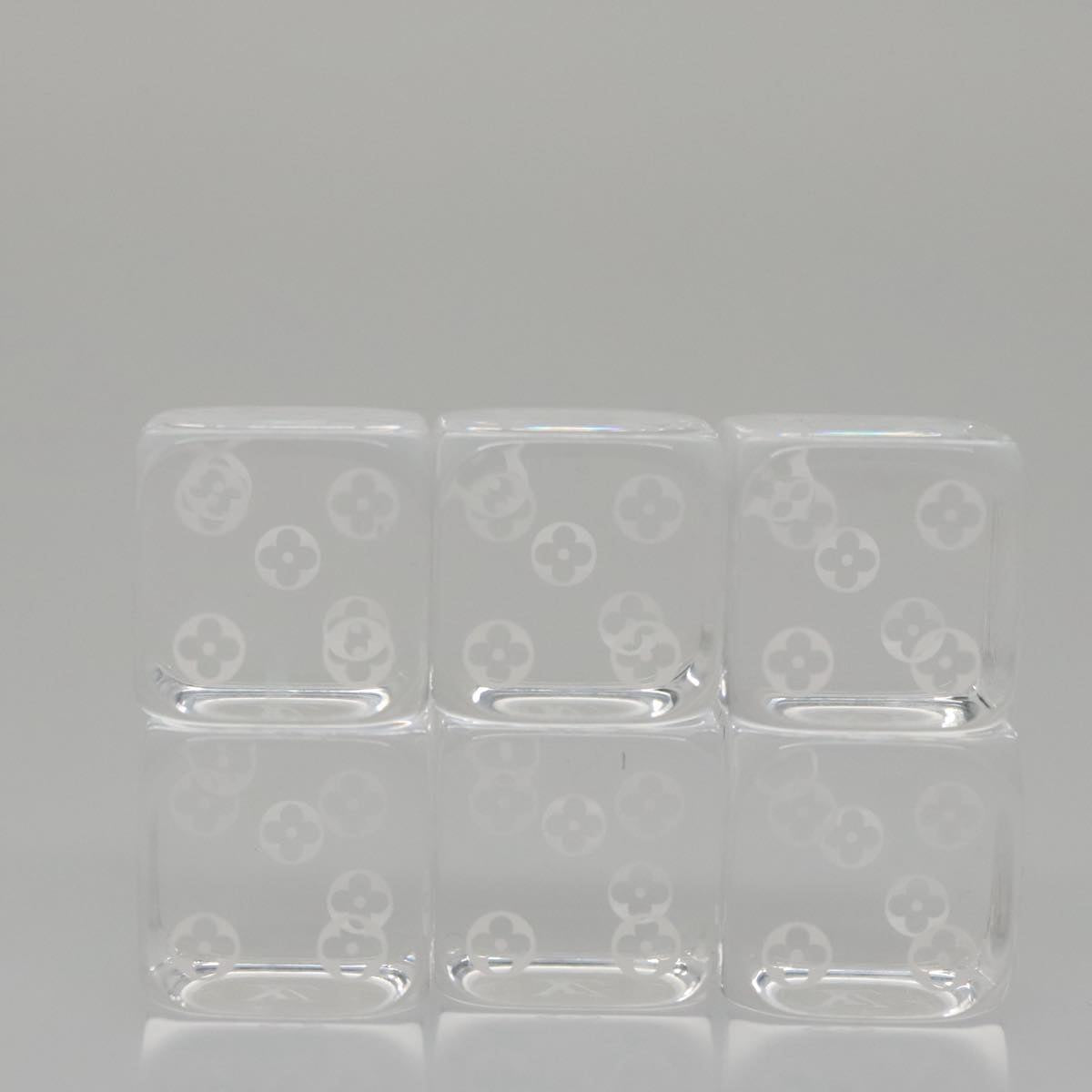 LOUIS VUITTON Dice Paper weight Clear LV 106287