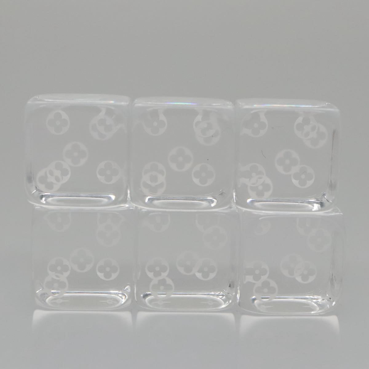 LOUIS VUITTON Dice Paper weight Clear LV 106287