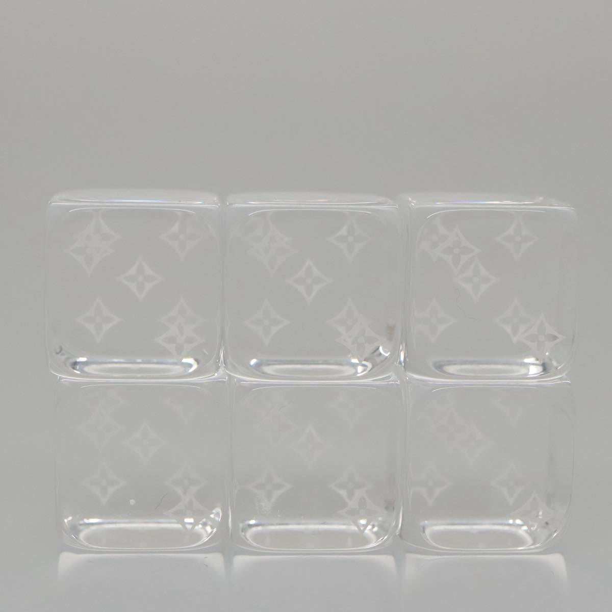 LOUIS VUITTON Dice Paper weight Clear LV 106287