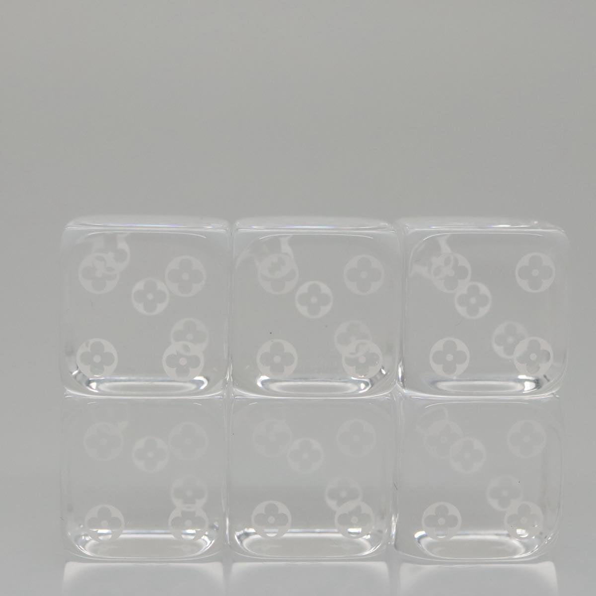 LOUIS VUITTON Dice Paper weight Clear LV 106287