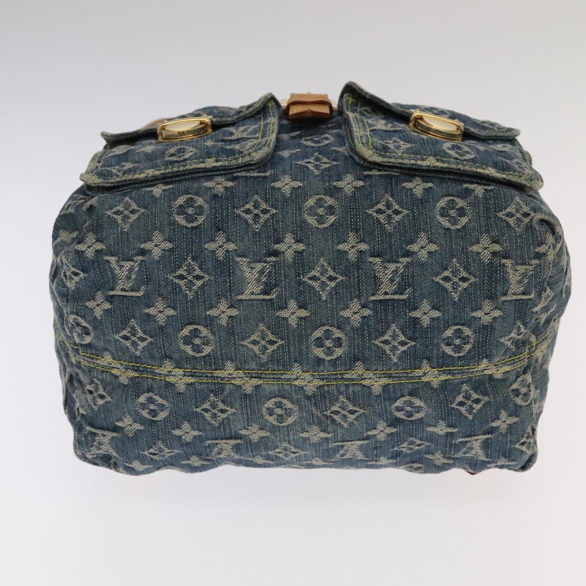 LOUIS VUITTON Monogram Denim Sac A DosGM Backpack Blue M95056 LV 106296A