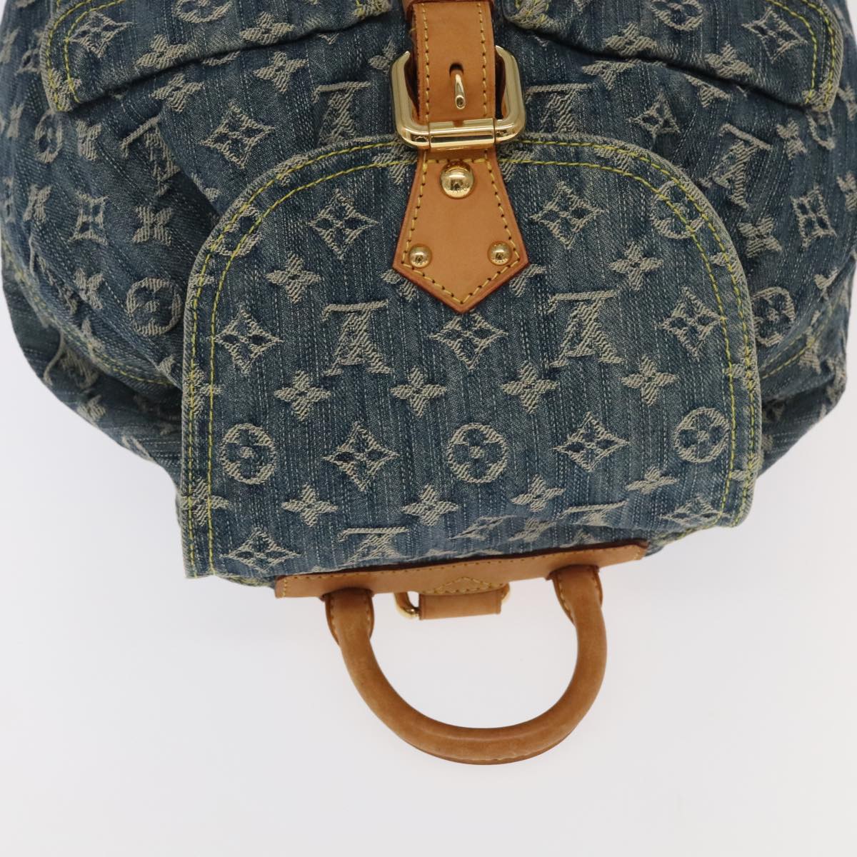 LOUIS VUITTON Monogram Denim Sac A DosGM Backpack Blue M95056 LV 106296A