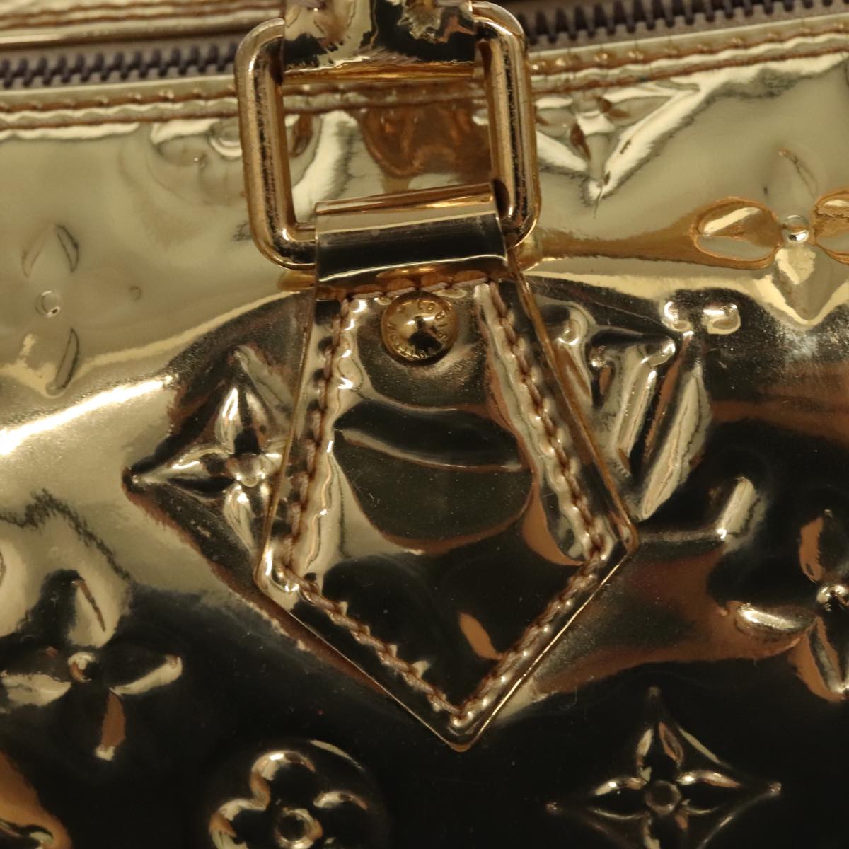 LOUIS VUITTON Monogram Miroir Speedy 35 Hand Bag Gold M95785 LV 106299S