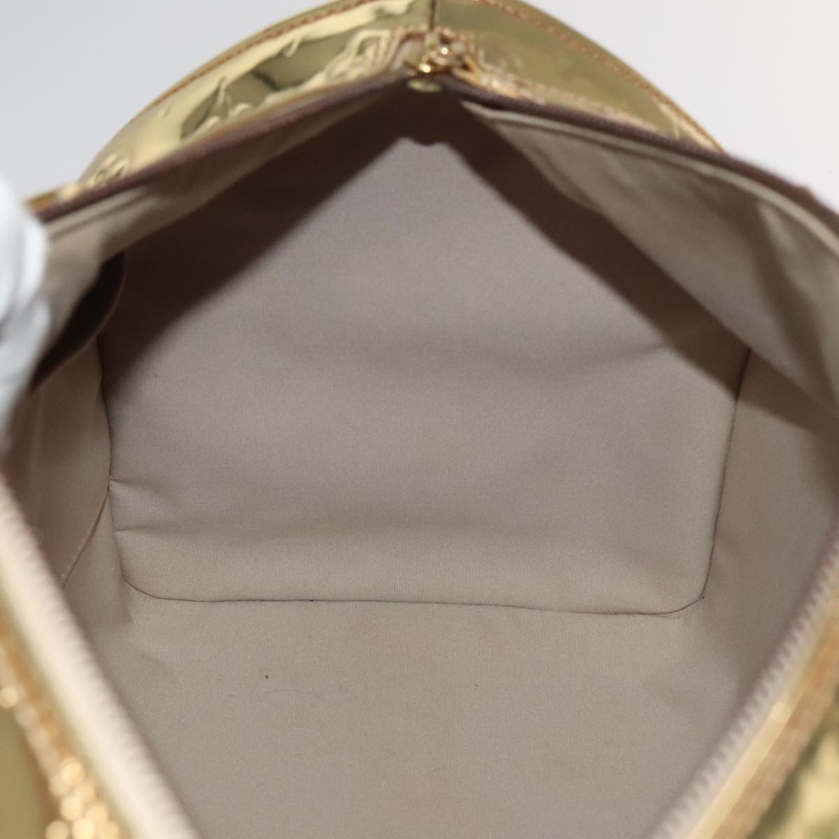 LOUIS VUITTON Monogram Miroir Speedy 35 Hand Bag Gold M95785 LV 106299S